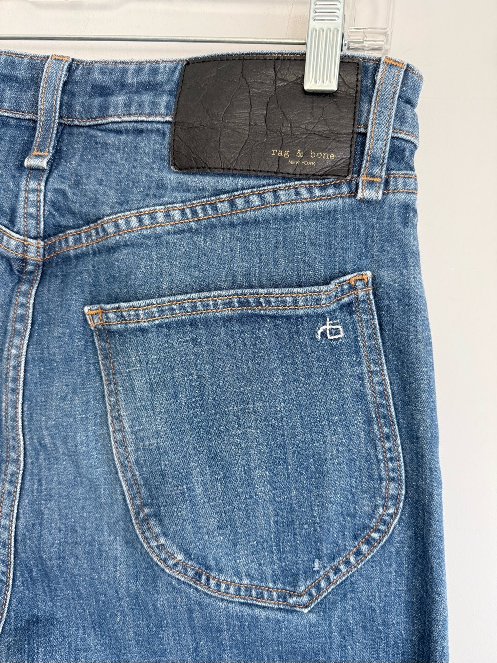 rag & bone Fit 2 Slim Jeans Size 29 Linen Blend Denim Pants Made in USA Rinse - Picture 6 of 14